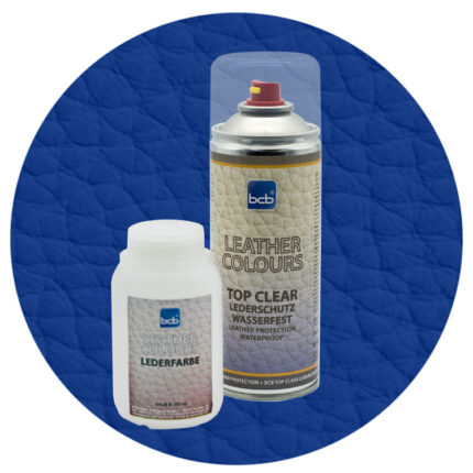 Lederfarbe 250ml mit TopClear in RAL 5005 Signalblau