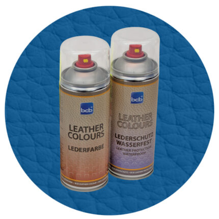 Lederspray mit TopClear in RAL 5007 Brillantblau
