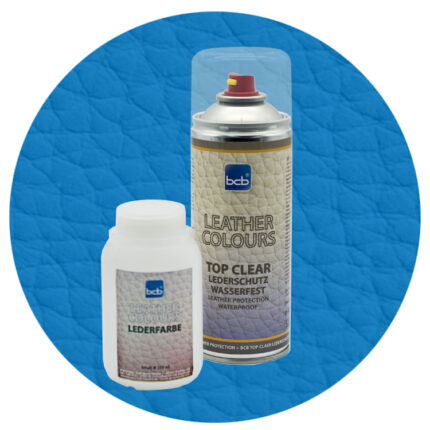 Lederfarbe 250ml mit TopClear in RAL 5012 Lichtblau