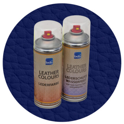 Lederspray mit TopClear in RAL 5013 Kobaltblau