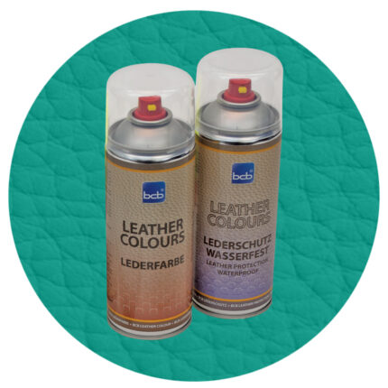 Lederspray mit TopClear in RAL 5018 Türkisblau