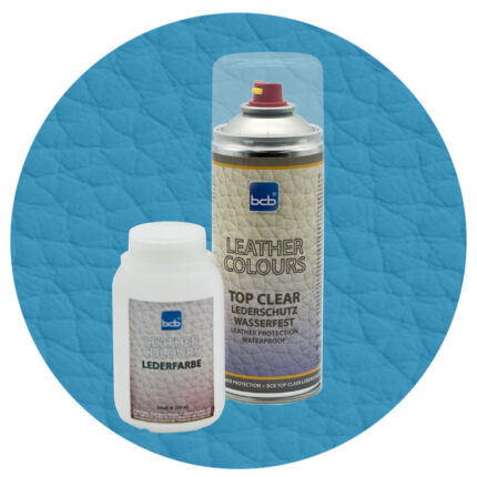 Lederfarbe 250ml mit TopClear in RAL 5024 Pastellblau