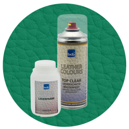 Lederfarbe 250ml mit TopClear in RAL 6000 Patinagrün