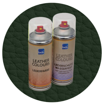 Lederspray mit TopClear in RAL 6007 Flaschengrün