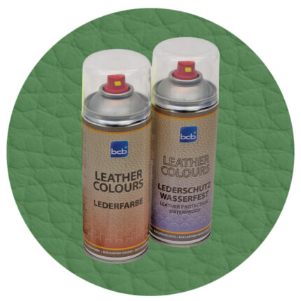 Lederspray mit TopClear in RAL 6011 Resedagrün