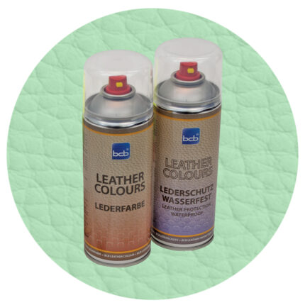 Lederspray mit TopClear in RAL 6019 Weissgrün