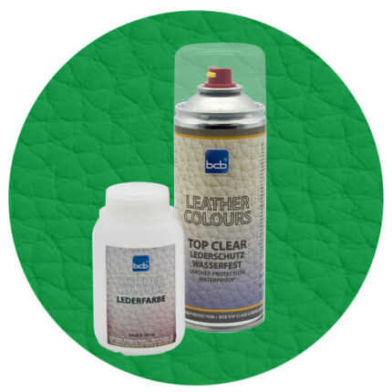 Lederfarbe 250ml mit TopClear in RAL 6024 Verkehrsgrün