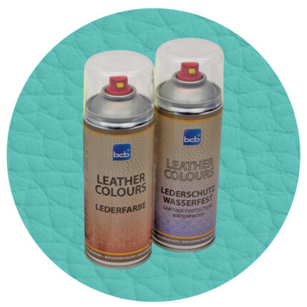 Lederspray mit TopClear in RAL 6034 Pastelltürkis