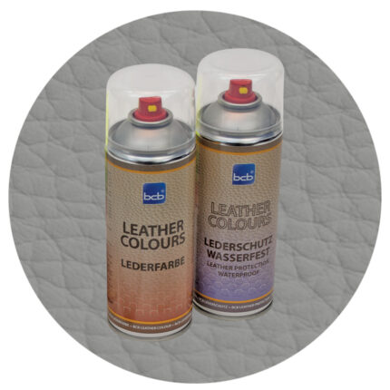 Lederspray mit TopClear in RAL 9007 Graualuminium