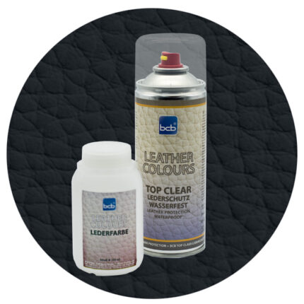 Lederfarbe 250ml mit TopClear in RAL 9017 Verkehrsschwarz