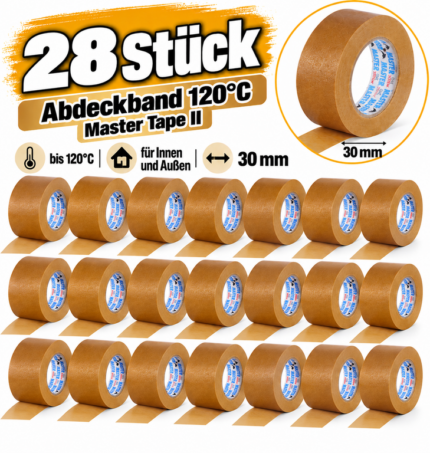 Abdeckband 120°C Master Tape II 30 mm 28Stk.
