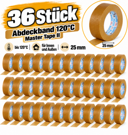 Abdeckband 120°C Master Tape II 25mm 36Stk.