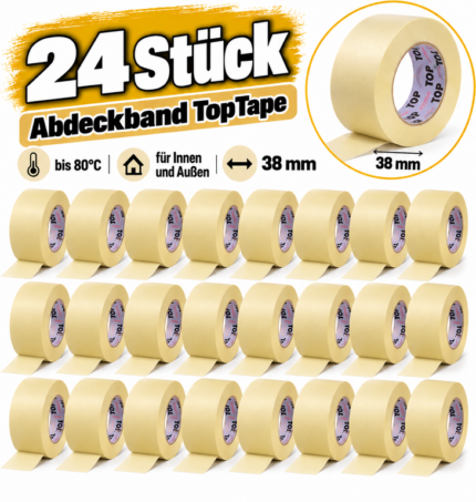Abdeckband bis 80°C Top Tape 38mm 24Stk