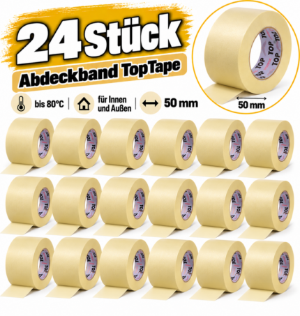 Abdeckband bis 80°C Top Tape 50mm 24Stk