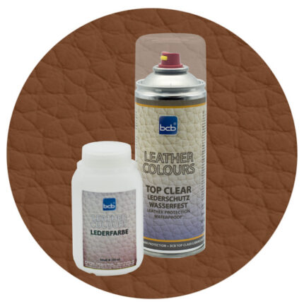 Lederfarbe 250ml mit TopClear in RAL 8008 Olivbraun